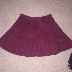 Velvet maroon skirt